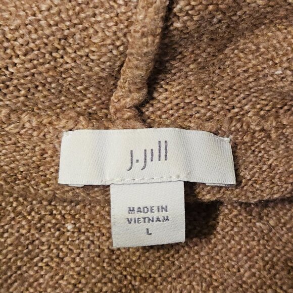 J. Jill Women's Sz: L Brown Long Soft Cowl Neck Knitted Pullover Sweater Dress - Picture 3 of 6